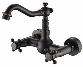 Kuchynská batéria- Kitchen batérie Retro Wall Black Orb Royal