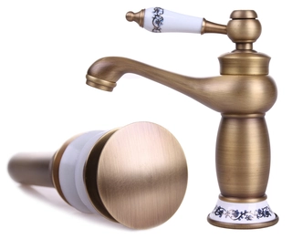 Umyvadlová batéria - Retro Kitchen Basin Battery Gold Cork
