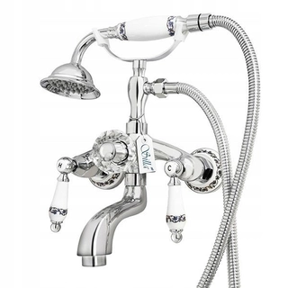 Vaňová batéria -  Nástenná kúpeľňa Paloma Chrome Retro
