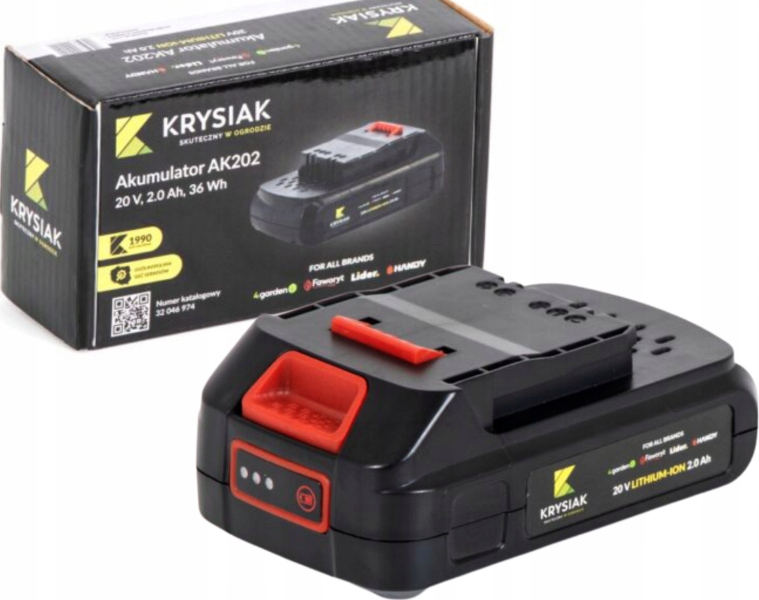 Nabíjateľná batéria 4garden 20V 2,0 Ah AK202 LI-ION