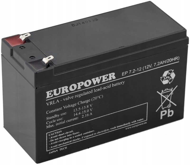 Batéria Europower EP7,2-12V