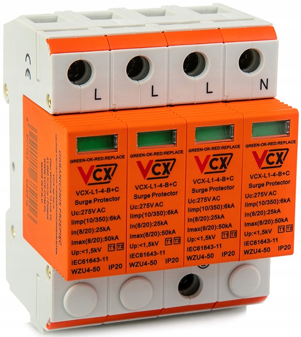 VCX zvodič prepätia 275 V IP20 32 A