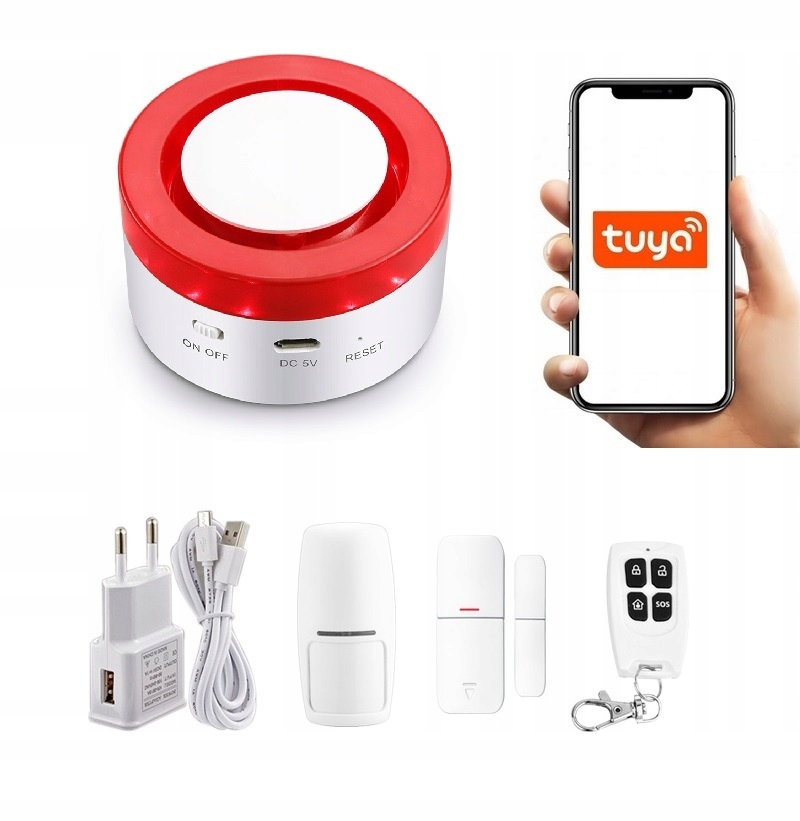 BEZDRÔTOVÁ SIRÉNA WiFi ALARM TUYA POLISH