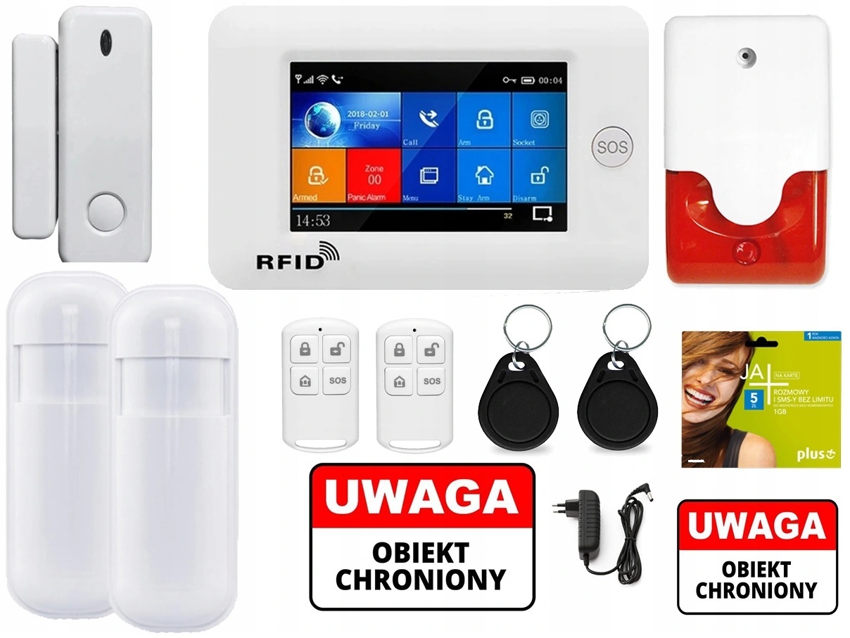 Bezdrôtový LCD GSM alarm APP