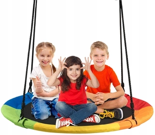 Detské ihrisko -  HORKÉ Hniezdo XXXL DÚHOVÁ HOJDAČKA 110cm 150kg