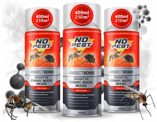 Repelent proti hmyzu - No-Pest dymovnice proti komárom a muchám 400 ml 3 ks.