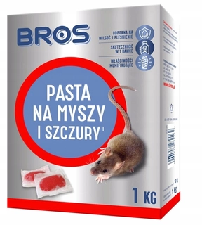 Repelent, plašič  pre zvieratá - Pasta pre myši a potkany Bros. 1 kg