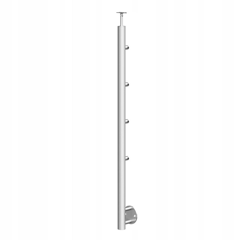 Balustrádový stĺpik pre bočnú inštaláciu Ø42,4 x 1170 mm, 4 x Ø12,0 mm