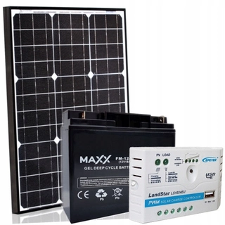 Solárny panel - 40W solárne batérie + nabíjacie regulátor 5A