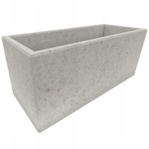 Mrazuvzdorný architektonický betónový kvetináč 235 kg – 120 × 50 × 50 Abiko