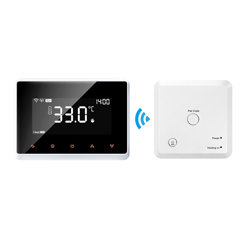 Bezdrôtový RF WiFi termostat pre plynový kotol + bezdrôtový prijímač