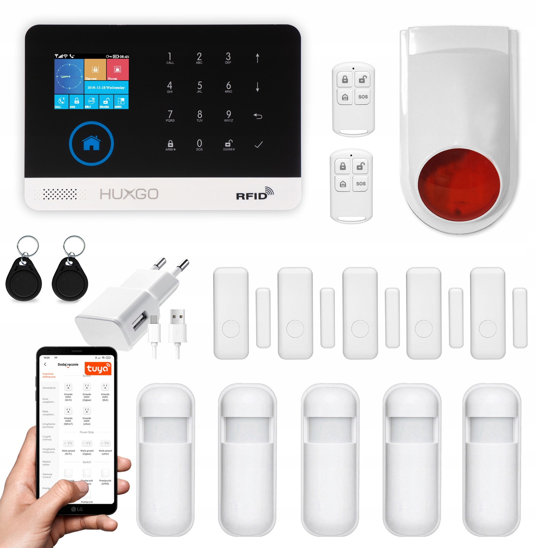 Bezdrôtový GSM WiFi alarm TUYA + maketa kamery