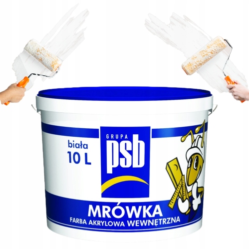 PSB Mrówka akrylová farba na steny 10 l, matná biela