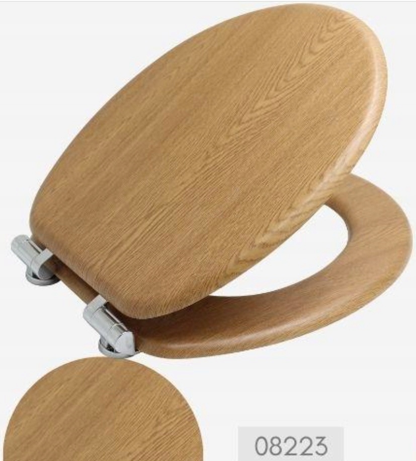 WC sedadlo Bisk MDF, prírodná MDF