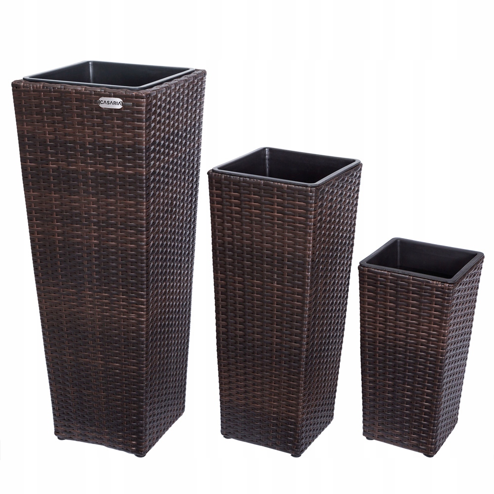Kvetináč Casaria 80 cm x 30 x 80 cm, plast, odtiene hnedej a béžovej