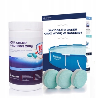 CHLÓROVÉ TABLETY DO BAZÉNU 10v1 200g 10 AKCIÍ 1kg