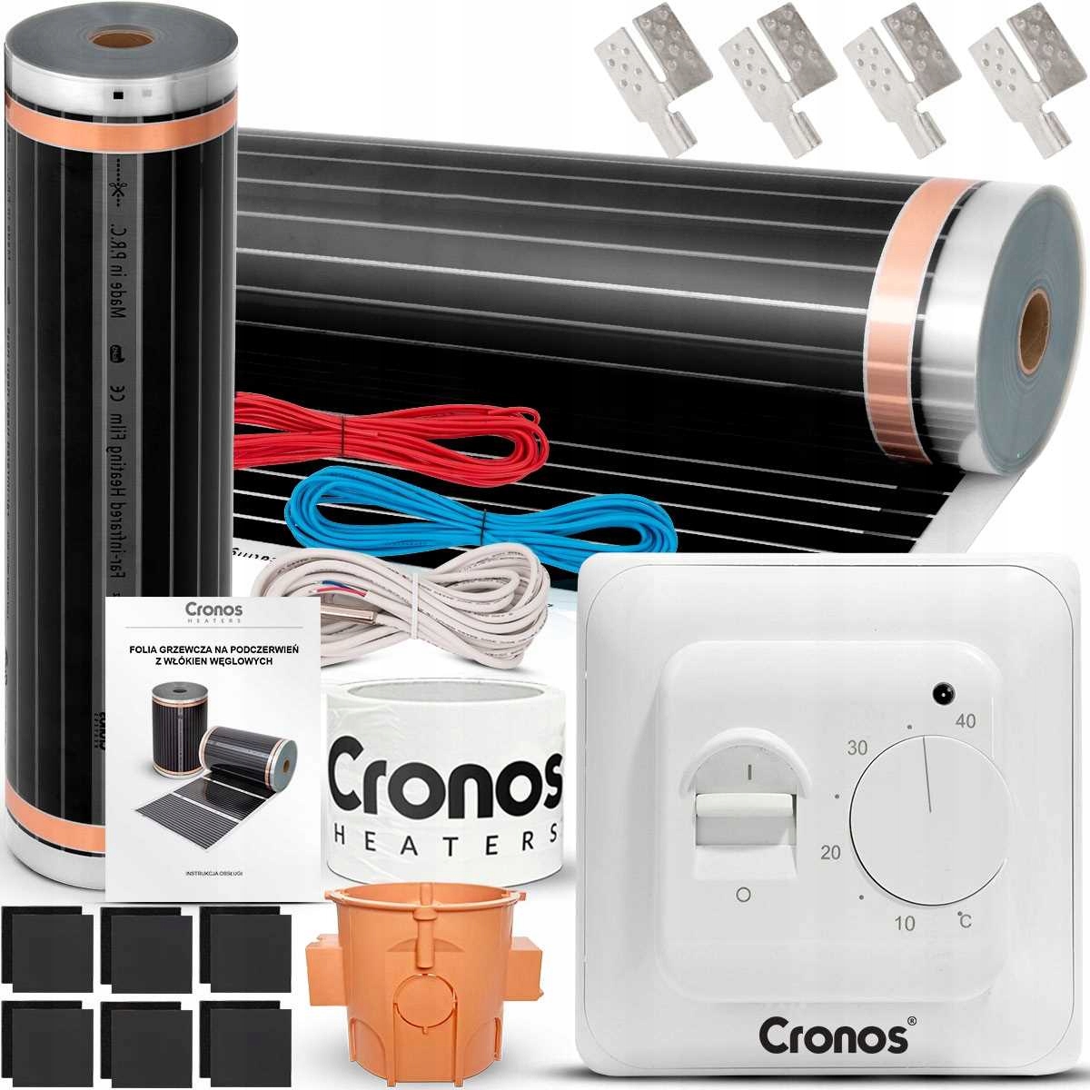 CRONOS INFRAČERVENÁ VYKUROVACIA FÓLIA IR ROHOŽKA S TERMOSTATOM 140W/m2 4m2