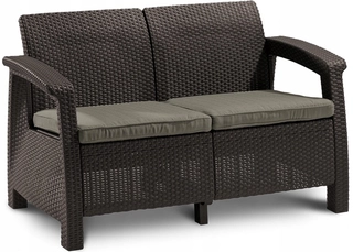 Záhradný nábytok - Curver Keter Sofa 'Technorattan' Corfu Love Seat