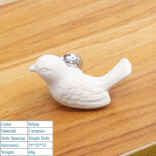 Kľučka dverí - Keramická 3D karikatúra skrinky vtákov pre skrinky pre skrinky