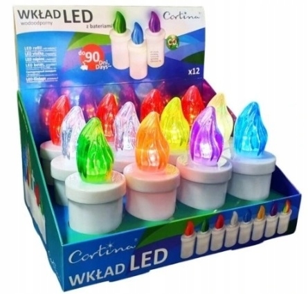 LED Svietidlá Do Lampášov - Sada 12 Kusov Rôznych Farieb s Batériami