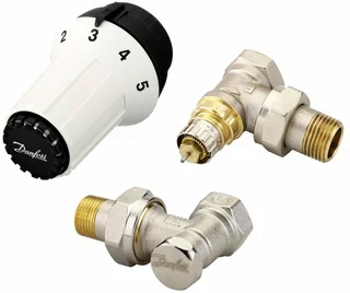 Hlavica, ventíl - Danfoss Termostatické Angle Radiator