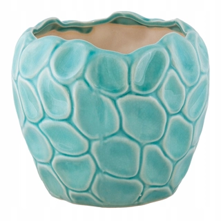 Kvetináč na terasu - Aqua tyrkysový hrniec. 15cm