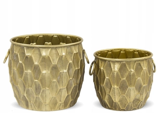 Kvetináč na terasu - Donona Cylinder Metal Flowerpot Set. 2 ks