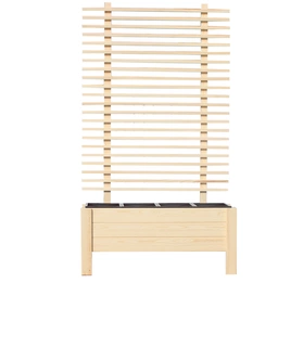 Kvetináč na terasu - Drevená pergola + mriežka W4D3N4