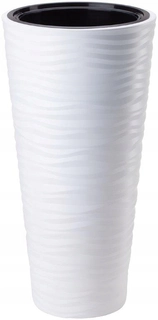 Kvetináč na terasu - Tlačidlo Sahara Slim 3D s H79 FI40 Biela 3D kazeta