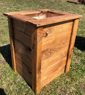 Kvetináč na terasu - Drevený kvetináč, kvetinový hrniec 45 cm vysoká