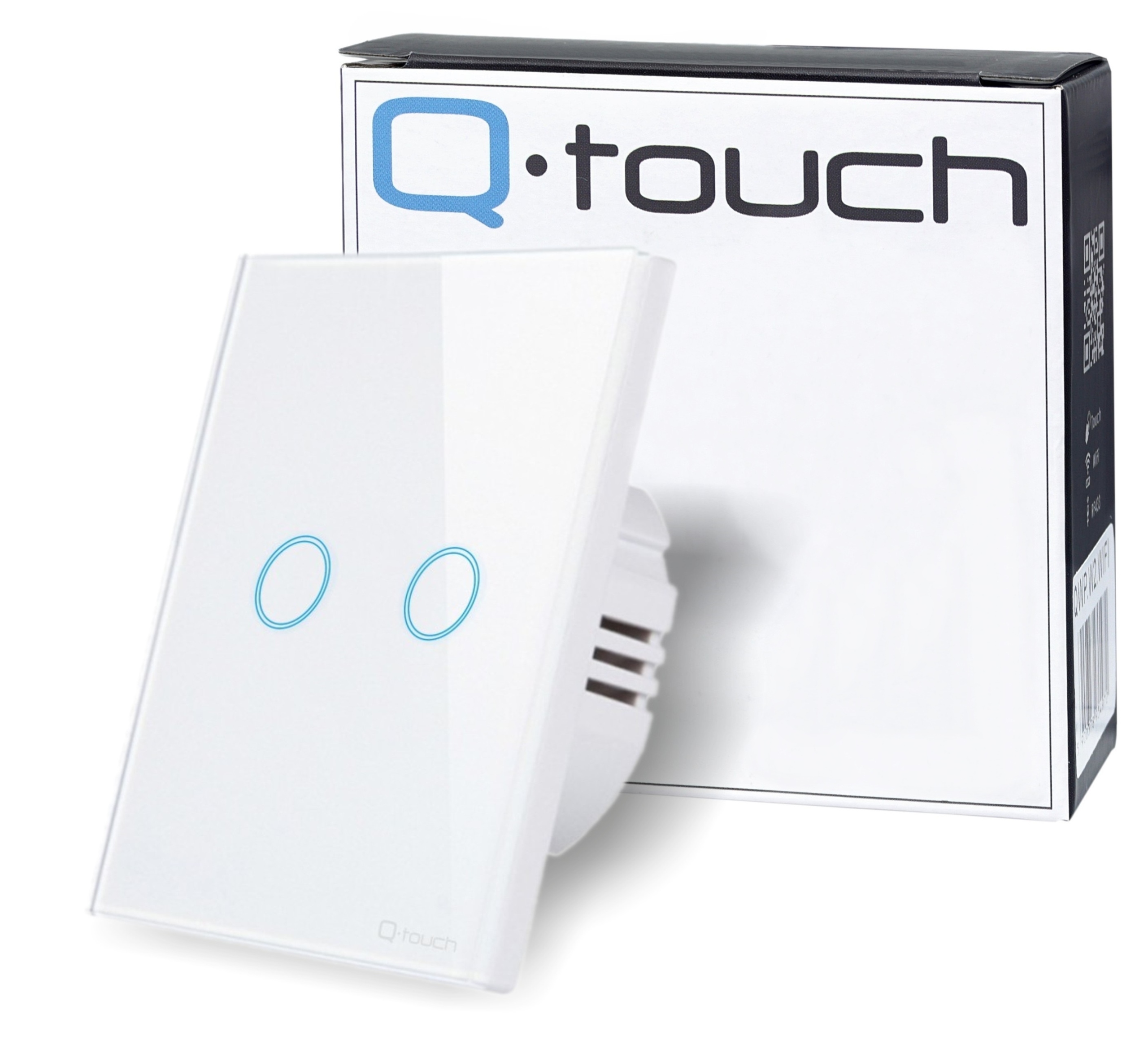 Dvojitý dotykový spínač, podomietkový Qtouch white QW.W2
