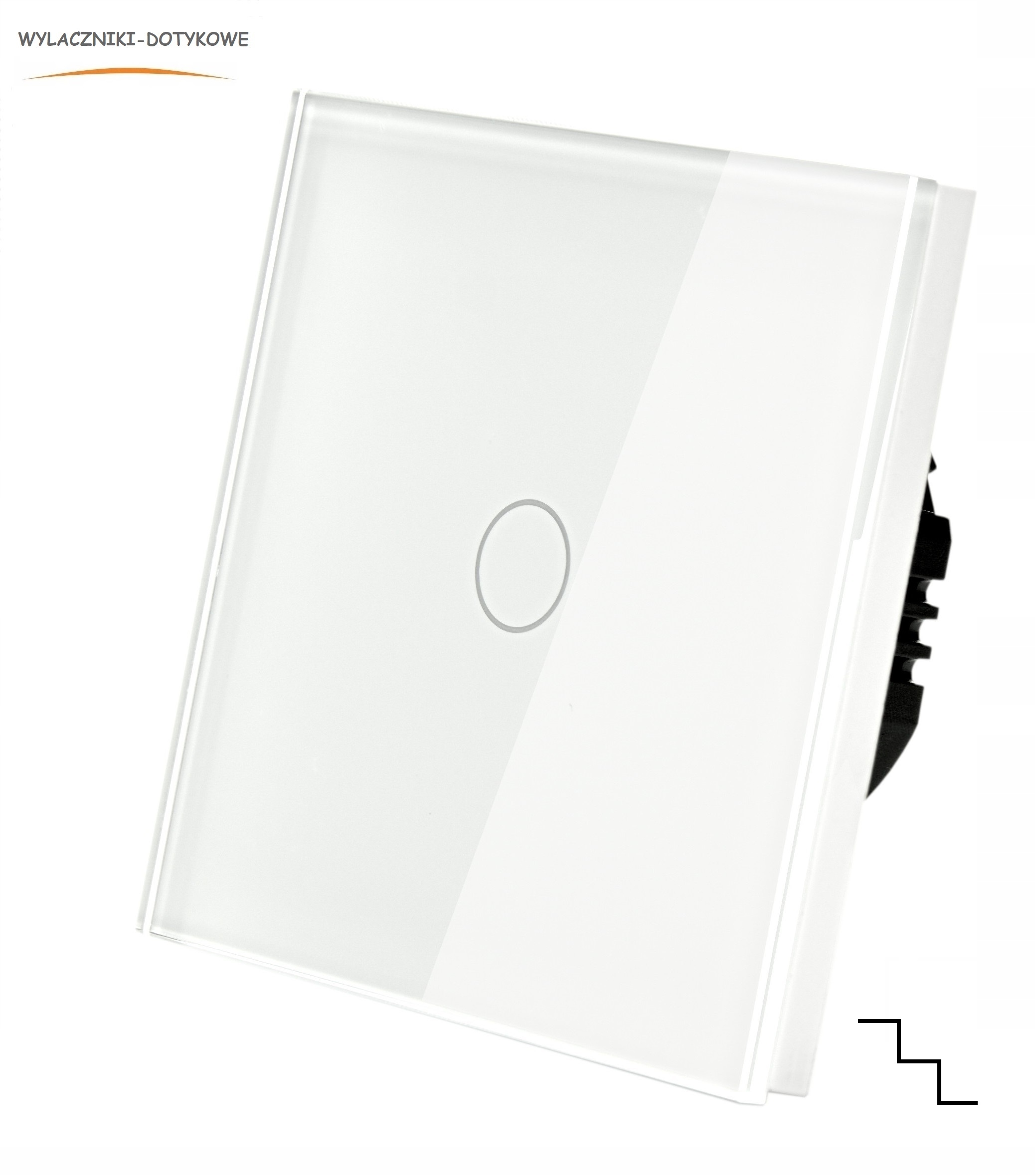 Schodiskový spínač Touch, zapustený Indual biely MT-1G2-86-W