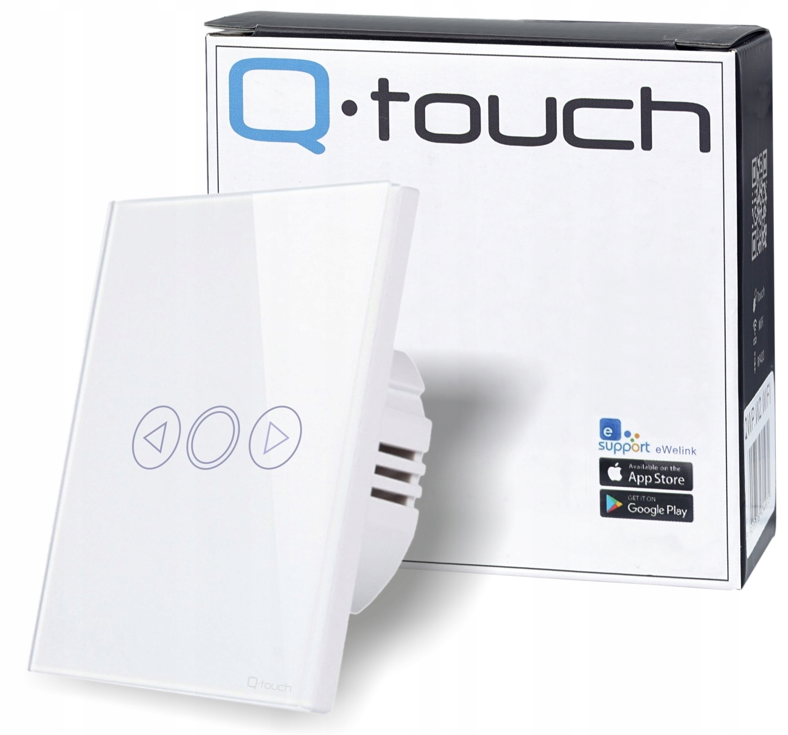 Jednodotykový spínač, pod omietku, diaľkovo ovládaný Qtouch white QWP.DIM-TOUCH