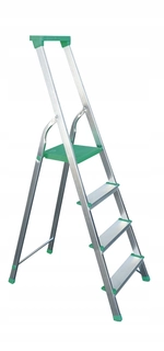 Rebrík - Hliníkový rebrík 204 cm + platforma 1205 Drabex