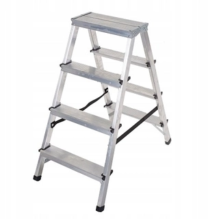Rebrík - Dvojitý hliníkový platforma rebríkov DRBEST 2X4