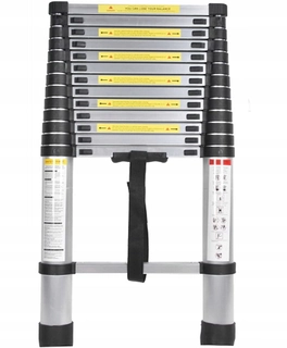 Rebrík -  Teleskopický rebrík 4,1 m 410 cm svetlo hliník
