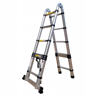 Rebrík -  4,4 m 2,2 + 2,2 m teleskopický rebrík 4,4 m