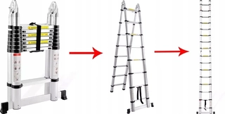Rebrík - Dvojitý teleskopický rebrík 3,2 m (1,6 + 1,6)