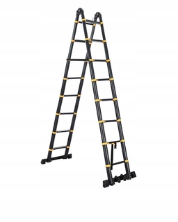 Rebrík -  Attrong Texcove Ladder 5,0 m čierny