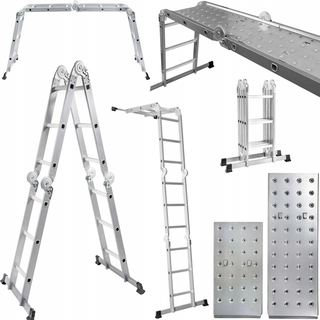 Rebrík - 4x3 Multifunkčný rebrík skladacia platforma 5in1