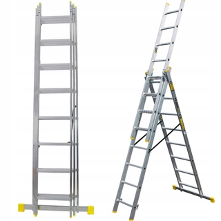 Rebrík -  Hliníkový rebrík 3x8 Multifunkčný 5,27 m 150 kg