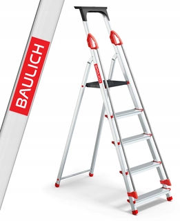 Rebrík - Domáci rebrík 5 stupňov s výškou zábradlia 2,97 m