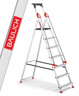 Rebrík - Domáci rebrík 7 stupňov s výškou zábradlia 3,4 m