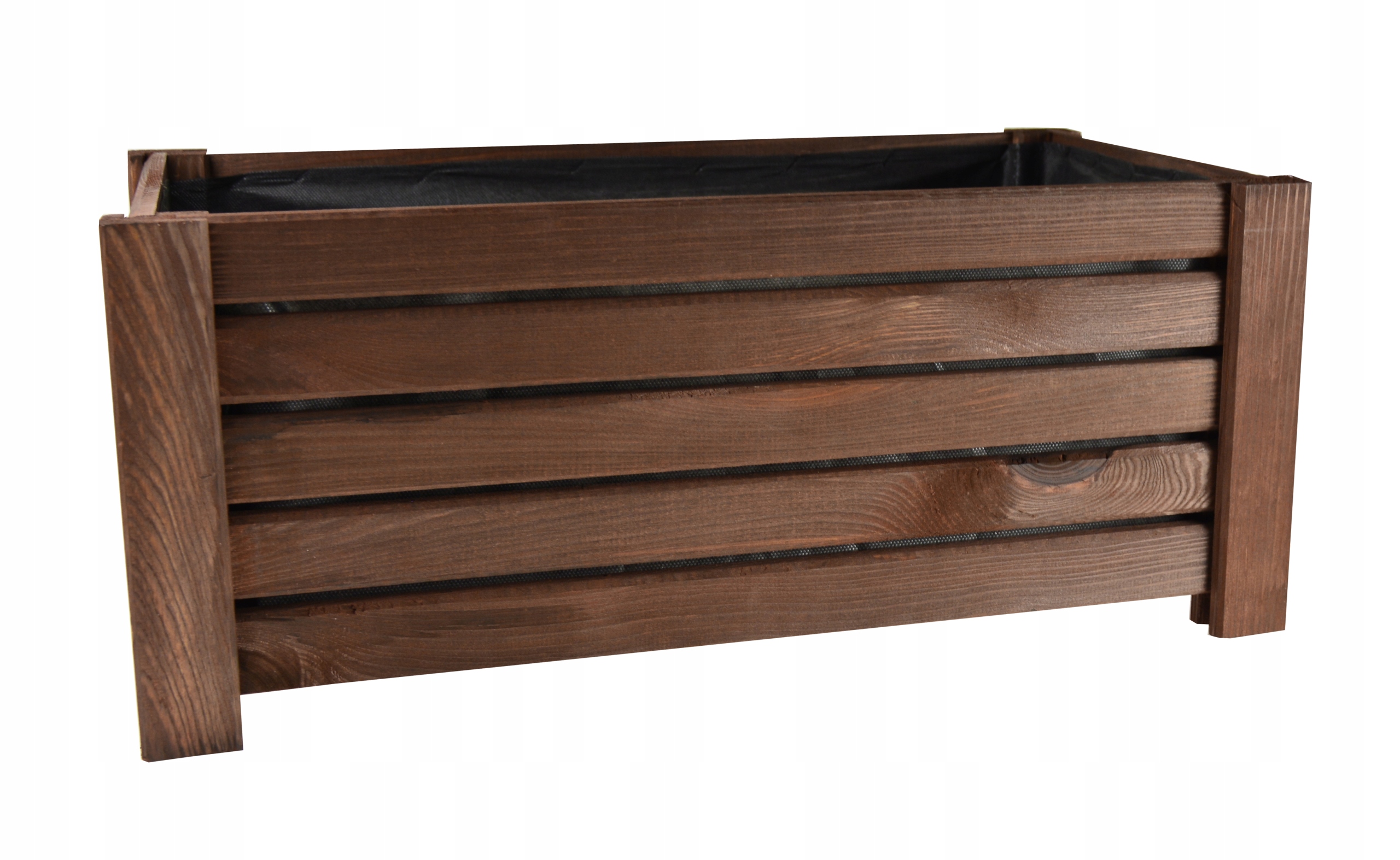 Prútený kvetináč 60 cm x 33 x 25 cm, drevo, odtiene hnedej a béžovej
