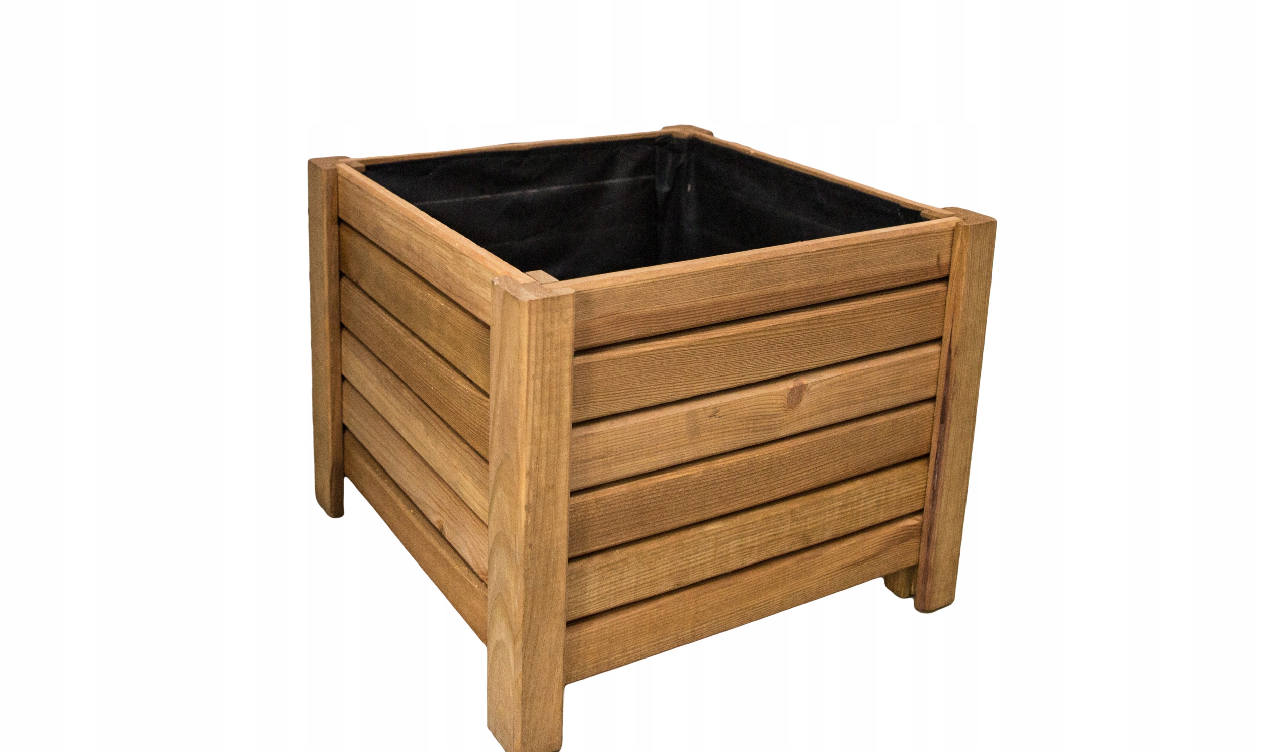 Kvetináč Drevené debničky 38 cm x 38 x 30 cm drevené odtiene žltej a zlatej