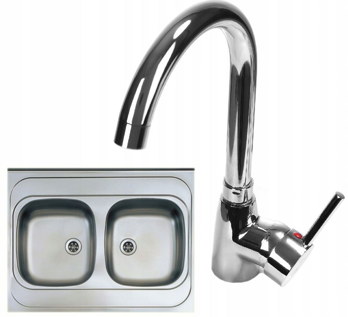 Royal Sanitary dvojmiskový drez, oceľ INOX