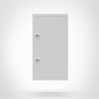 Revízne dvierka - Inspision Kovové dvere biela 60x90 gombík