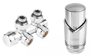 Hlavica, ventíl - DUOPLEX Termostatická KTM Sada Chrome + kovanie