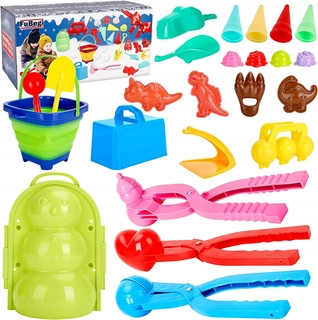 Záhradné ihrisko - VEĽKÉ 24 kusov SÚPRAVA SNOW PLAY ŚNIEŻKOMAT SNEHOVÉ PLESNE zimné