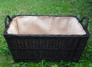 Stojan na drevo - Veľký prútený krb na dreve 72 cm xxxxl